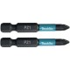 Makita B-63747 Końcówka wkrętakowa udarowa 1/4" Impact Black PZ1, 50mm/2ks