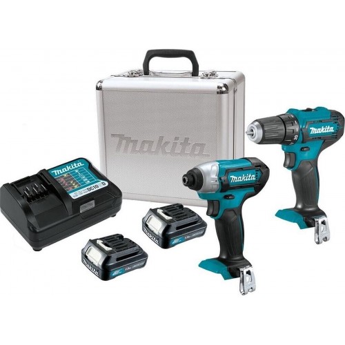 Makita CLX224X Zestaw narzędzi akumulatorowych CXT 12V (2x1,5Ah+DC10WD+Walizka aluminiowa)