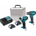 Makita CLX224X Zestaw narzędzi akumulatorowych CXT 12V (2x1,5Ah+DC10WD+Walizka aluminiowa)