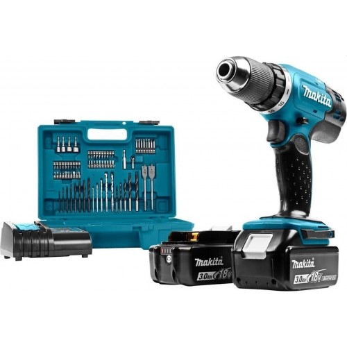 Makita DDF453SFX1 Akumulatorowa Wkrętarko-wiertarka z akcesoriami Li-ion LXT (2x3,0Ah/18V