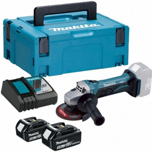 Makita DGA452RTJ Akumulatorowa szlifierka kątowa (2 x 5,0Ah//18V) Makpac