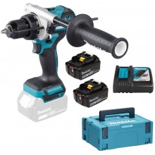 Makita DHP486RTJ Akum. wiertarko-wkrętarka udarowa LXT (18V/2x5,0Ah), Makpac