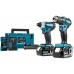 Makita DLX2220JX2 Zestaw narzędzi akumulatorowych DTD155 + DHP483