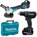 Makita DLX2369B Aku zestaw narzędzi DDF482RFEB+DGA511Z Li-ion LXT 18V (2xBL1830B+DC18RC)