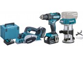 Makita DLX3116TJ Aku zestaw narzędzi Li-ion LXT 18V (2xBL1850B+DC18RC+MAKPAC)