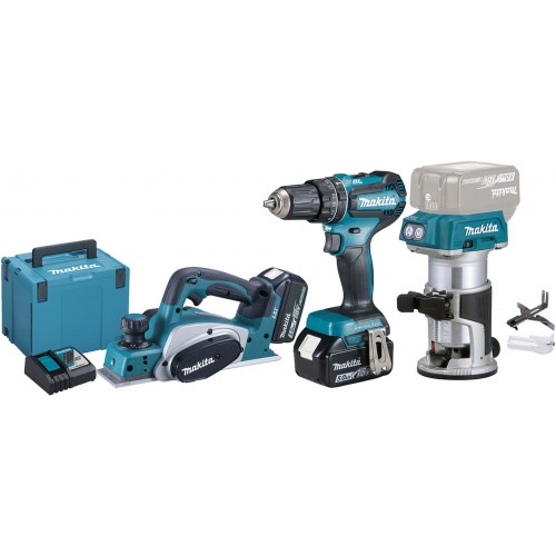 Makita DLX3116TJ Aku zestaw narzędzi Li-ion LXT 18V (2xBL1850B+DC18RC+MAKPAC)