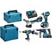 Makita DLX4104TJ1 Zestaw Combo DGA513+DHR243+DHP481+DTD153 Li-ion LXT 18V