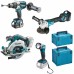 Makita DLX4106TJ Aku zestaw DHP481 + DGA513 + DHS680 + DML802 + 2x5,0 Ah + 2xMakpac