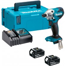 Makita DTD156RTJ Zakrętak akumulatorowy udarowy 1/4" Li-ion LXT (18V/2x5,0Ah) Makpac