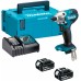 Makita DTD156RTJ Zakrętak akumulatorowy udarowy 1/4" Li-ion LXT (18V/2x5,0Ah) Makpac