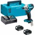 Makita DTD156RTJ Zakrętak akumulatorowy udarowy 1/4 "Li-ion LXT, 2x 18V/5,0 Ah, Makpac