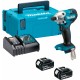 Makita DTD156RTJ Zakrętak akumulatorowy udarowy 1/4" Li-ion LXT (18V/2x5,0Ah) Makpac