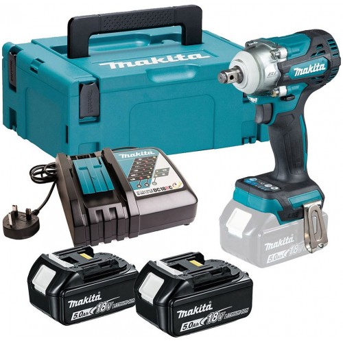 Makita DTW300RTJ Akumulatorowy klucz udarowy 1/2" Li-ion LXT (330Nm/18V/2x5,0Ah) Makpac