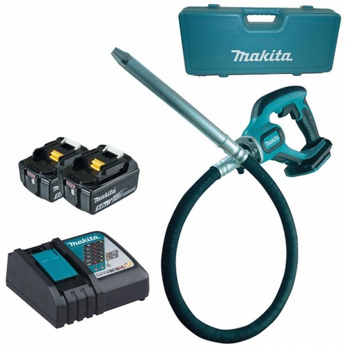 Makita DVR450RTE Akumulatorowy zagęszczacz betonu Li-ion LXT (2x5,0Ah/18V)