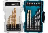 Makita E-07032 Zestaw bitów i wierteł do drewna, metalu i muru 27 szt
