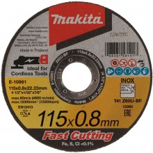 Makita E-10861-12 Extra cienka tarcza tnąca 115x0,8x22,23mm, Z60U