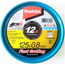 Makita E-22953-12 Tarcza tnąca do stali szlachetnej, 125x0,8x22,23mm/12 szt