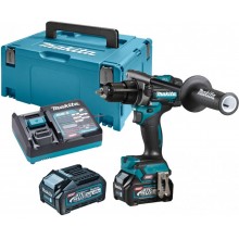 Makita HP001GM201 Wiertarko-wkrętarka udarowa 2-biegowa akumulatorowa 2x40V/4,0Ah, Makpac