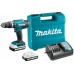 Makita HP488DWAE Aku wiertarko-wkrętarka z udarem Li-ion (18V/2x2,0Ah) walizka