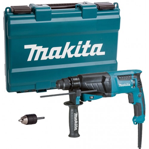 Makita HR2630X7 Młotowiertarka SDS-Plus (800W/2,4J) z wymiennym uchwytem, walizka