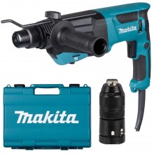 Makita HR2670FT Młotowiertarka z opcją kucia SDS-Plus (800W/3,0J)+Walizka