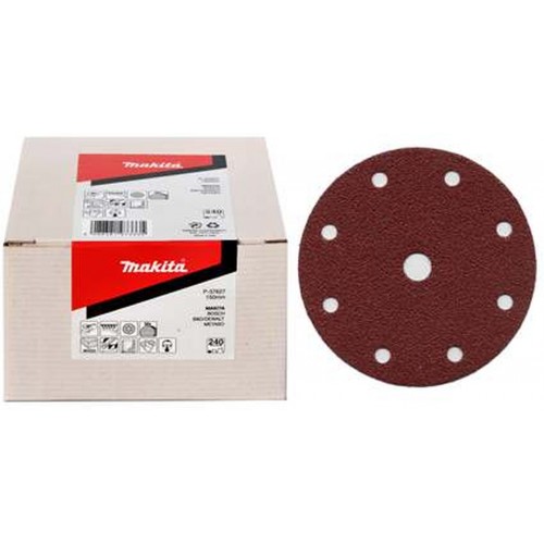 Makita P-37596 Papier ścierny 150mm 6 otworów K100 50szt