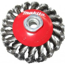 Makita P-04494 Szlifierska stożkowa szczotka z drutu stalowego, 100mm, M14