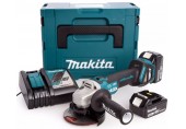 Makita DGA513RTJ Aku szlifierka kątowa 125mm, 125mm, Li-ion (2x5,0Ah/18V) Makpac