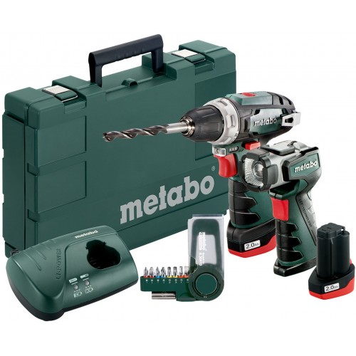METABO POWERMAXX BS BASIC SET Wkrętarka akumulatorowa 10.8V 2x2Ah Li-Ion 600080530