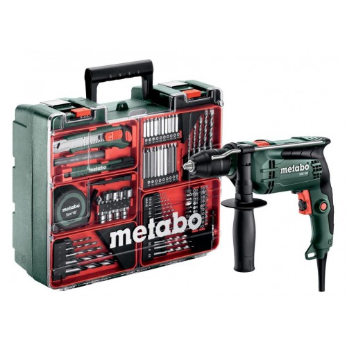 Metabo 600742870 SBE 650 SET Wiertarka udarowa + mobilny warsztat 650 W