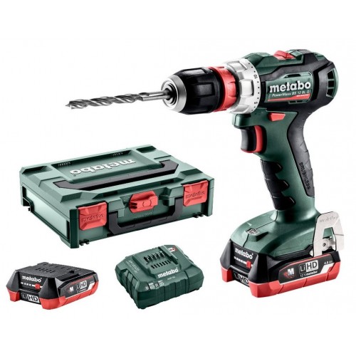 Metabo PowerMaxx BS 12 BL Q Wiertarko-wkrętarka (12V/2x4,0Ah/45Nm) MetaBOX 601039800