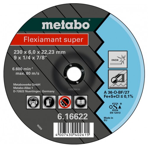 Metabo Flexiamant super Tarcza ścierna 150x6,0x22,23 Inox 616604000