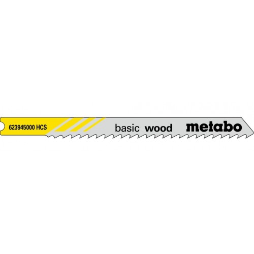 Metabo „Basic wood" 5 u-Brzeszczotów do wyrzynarek, 74/3,0 mm 623945000