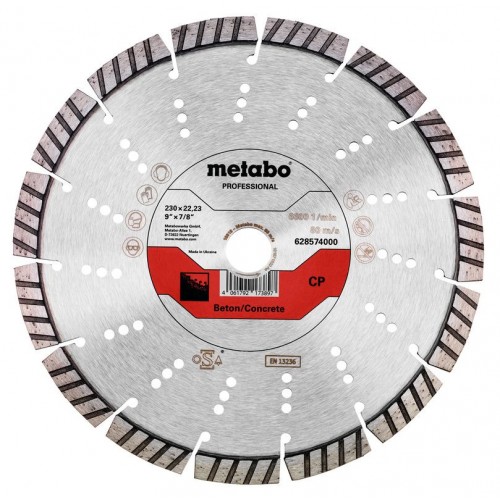 Metabo "Profesionál" diamentowa tarcza tnąca, 230x22,23 mm 628574000