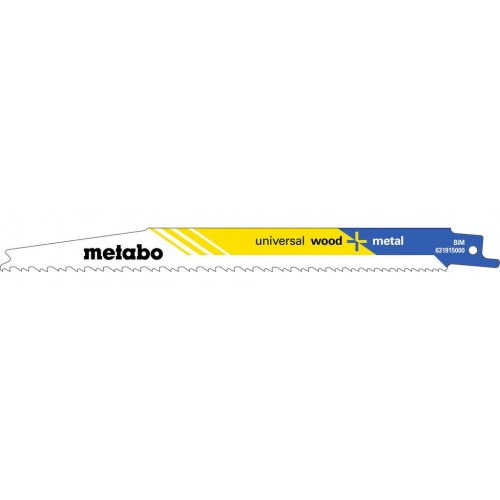 Metabo 631912000 "Universal wood + M" 2 Brzeszczotów szablastych 200x1,25 mm