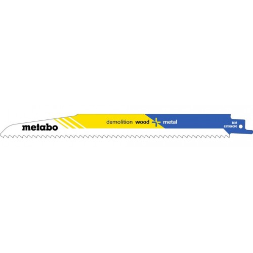 Metabo "Demolition wood + m" 5 Brzeszczotów szablastych 225 x1,6