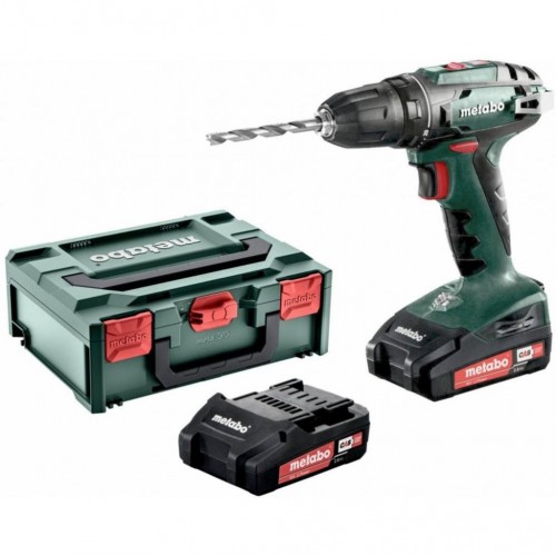 Metabo 602207560 BS 18 Wiertarko-wkrętarka akumulatorowa 18V, 2x2.0 Ah MetaBOX