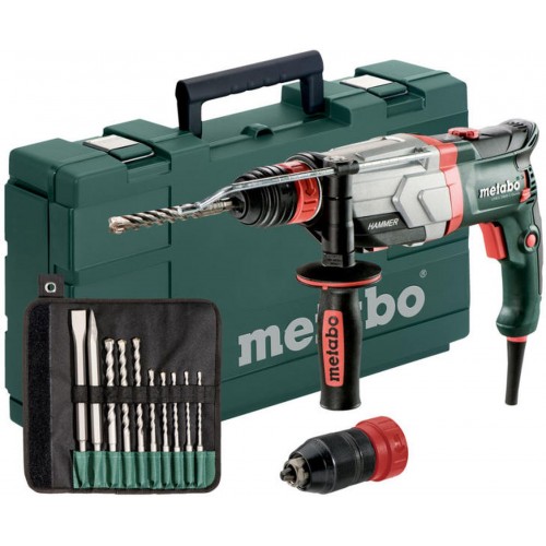 METABO UHEV 2860-2 Quic Młoto-wiertarka + zestaw 10 wierteł/dłut SDS-plus 600713510 METABO UHEV 2860-2 Quic Młoto-wiertarka + zestaw 10 wierteł/dłut SDS-plus 600713510