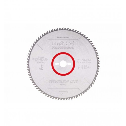 Metabo Precision Cut Wood - Brzeszczot profesjonalny HW/CT 315x30, 84 SZ 10° 628058000