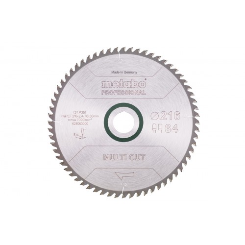Metabo Multi Cut Professional HW/CT Piła tarczowa HW/CT 216x30 64 zęby 628063000