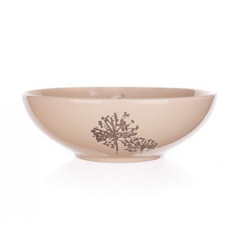 BANQUET Miska ceramiczna 23cm Alia Creamy beżowa/brązowa dekoracja 601492AC