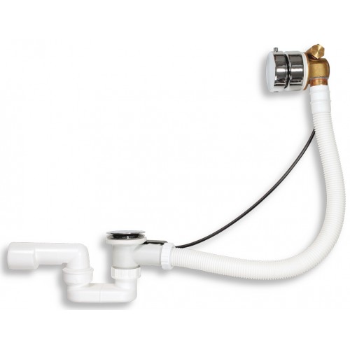 Ferro automatyczny zestaw odpływowy do wanny DN40-50 z napełnianiem przelewem 489.0