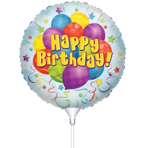 PAPSTAR Mini balonek Happy Birthday z patyczkiem 19768 PAPSTAR Mini balonek Happy Birthday z patyczkiem 19768