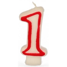 PAPSTAR świeczka urodzinowa „1“, 7,3 cm, 4430101