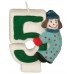 PAPSTAR Urodzinowa świeczka, numer 5 "CLOWN" 8 cm 19415