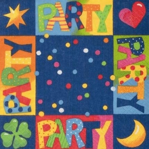 PAPSTAR Serwetki papierowe Party 20 szt. 33 x 33 cm 81077P PAPSTAR Serwetki papierowe Party 20 szt. 33 x 33 cm 81077P