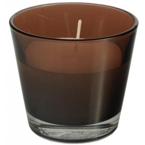 PAPSTAR Świeczka w szkle, brązowa 81383