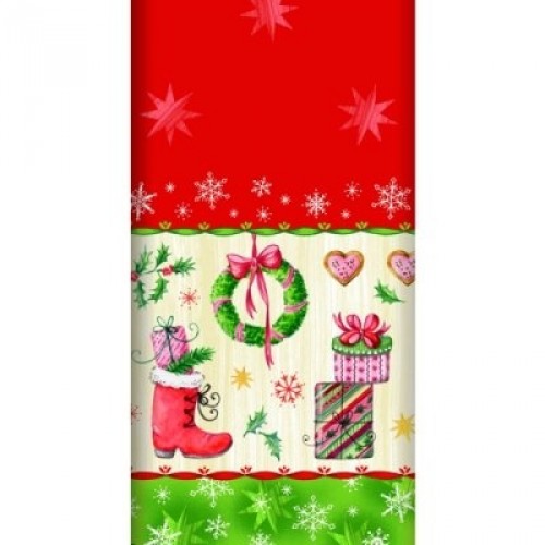 PAPSTAR Bożo narodzeniowy obrus "X-mas Allover" 10446 PAPSTAR Bożo narodzeniowy obrus "X-mas Allover" 10446