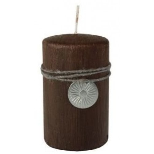 PAPSTAR Świeczka PILLAR CANDLES brązowa 10460
