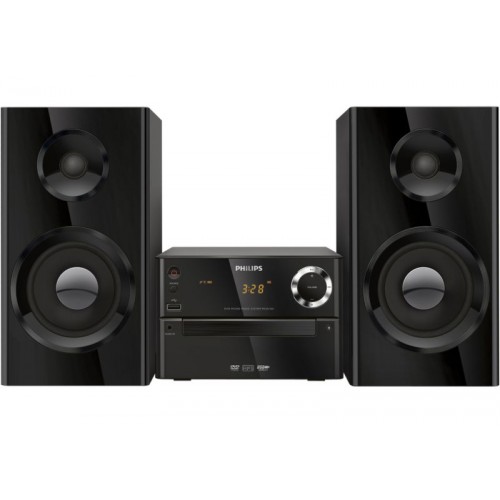 PHILIPS MCD2160/12 Wieża wyposażona w 2 głośniki z DVD, czarna 35041240